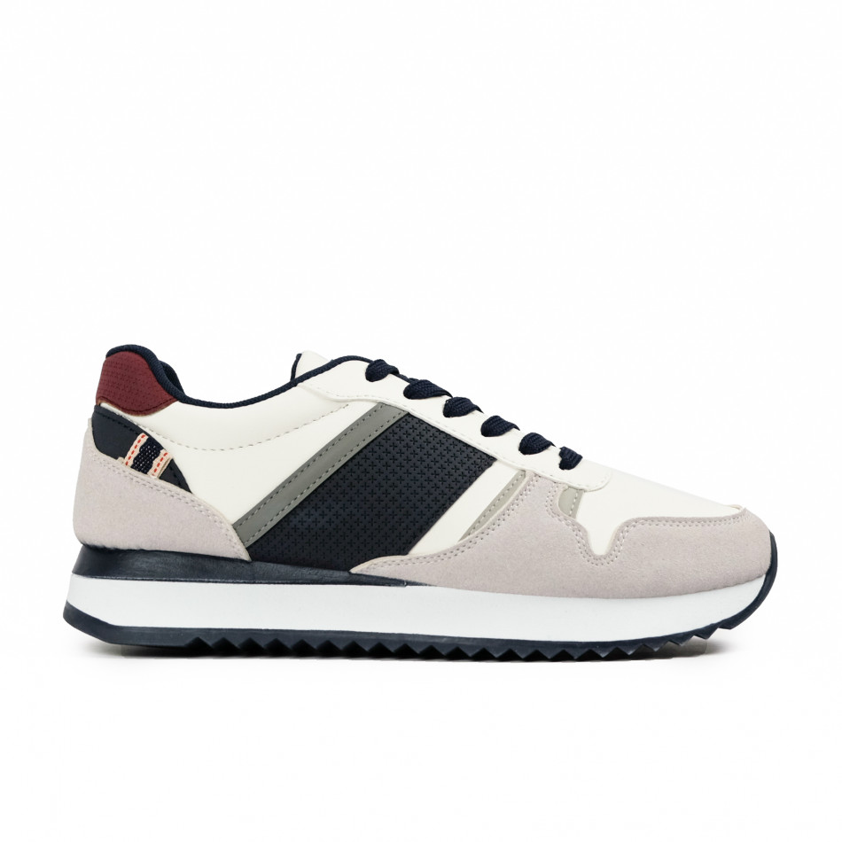 Ανδρικά λευκά αθλητικά παπούτσια Naban 93445