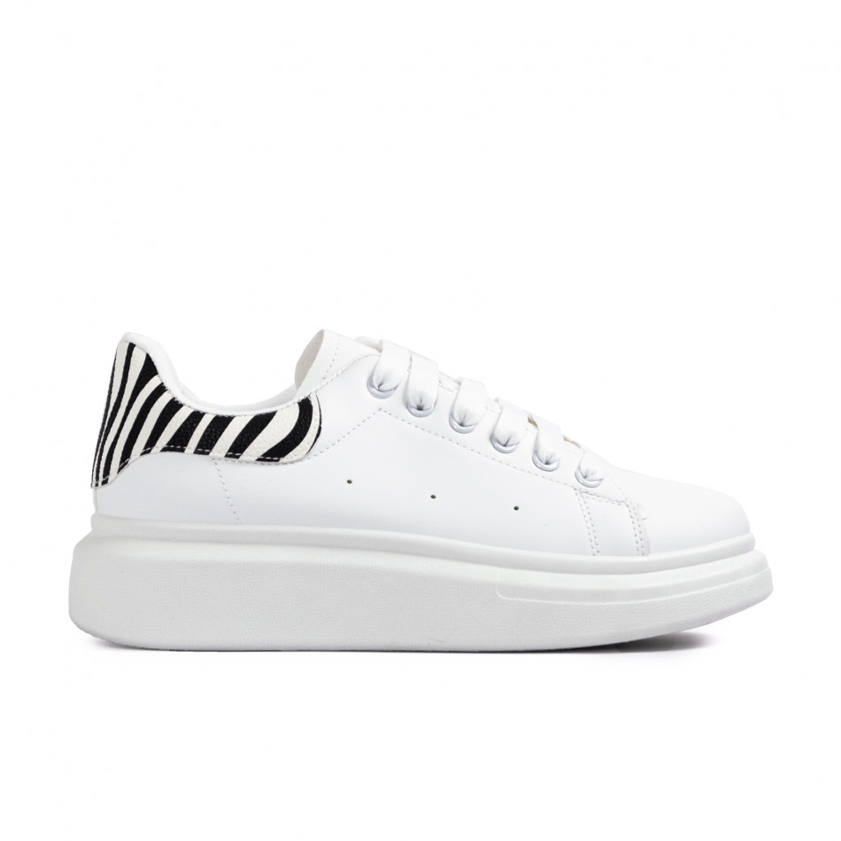 Γυναικεία λευκά sneakers δίσολα 93333