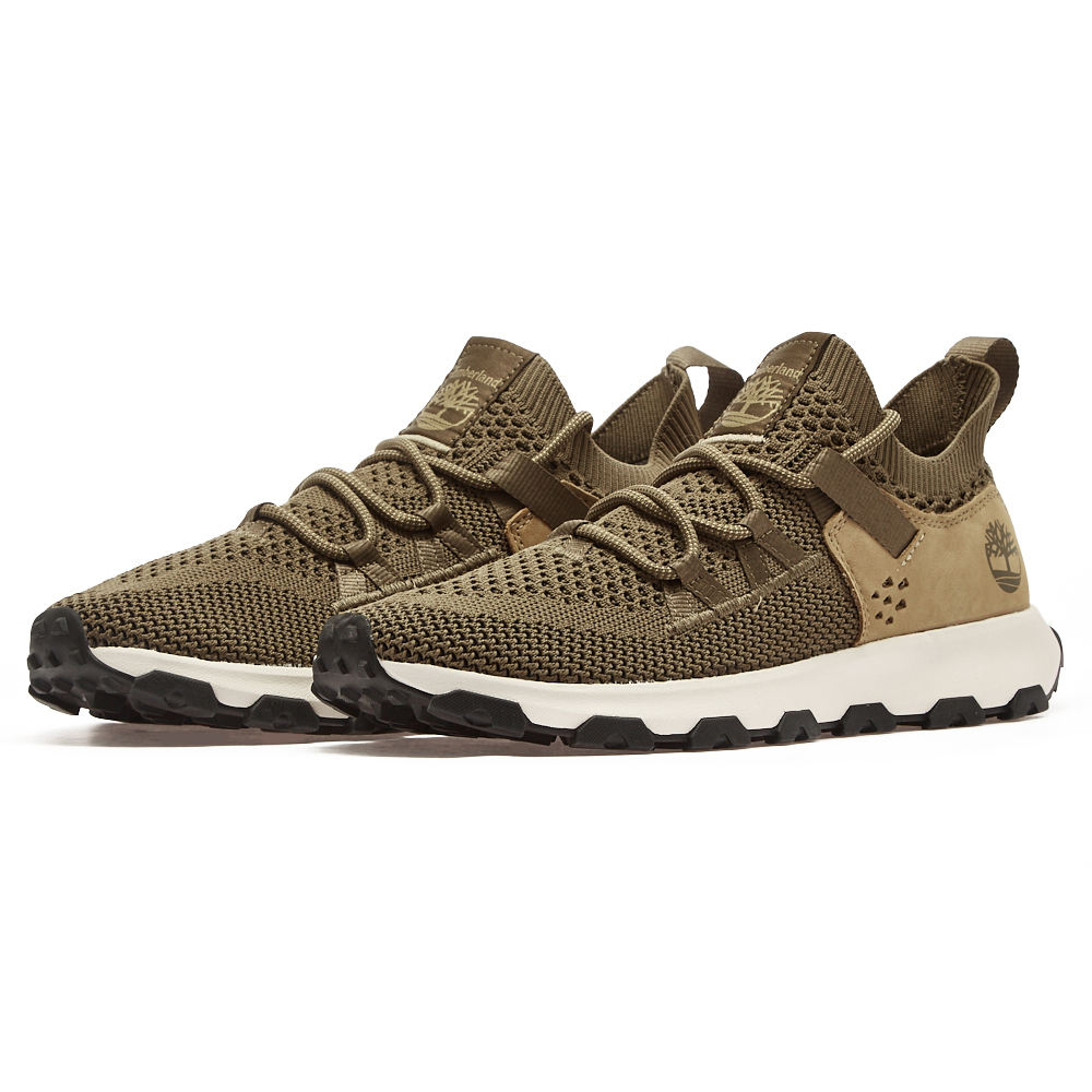 Timberland – Winsor Trail Low Lace Up Sneaker Olive Knit – TMEO9